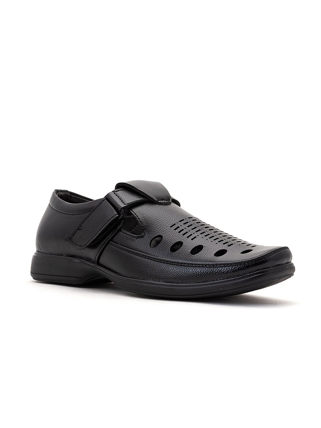 

Khadims Men Black Shoe-Style Sandals