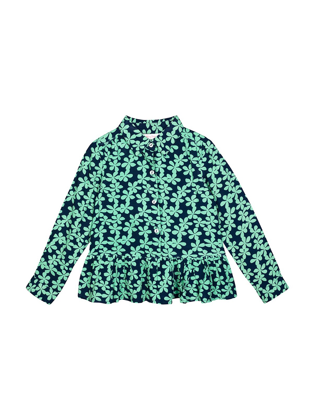 

Budding Bees Blue Floral Regular Top