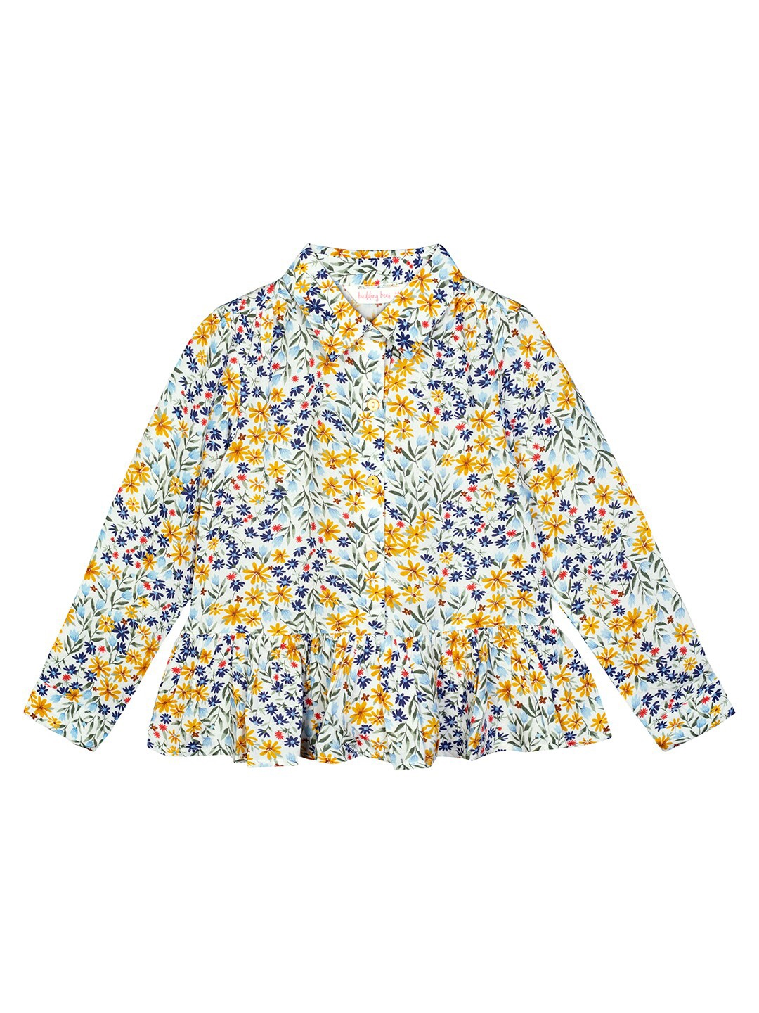 

Budding Bees Multicoloured Floral Shirt Style Top, Multi