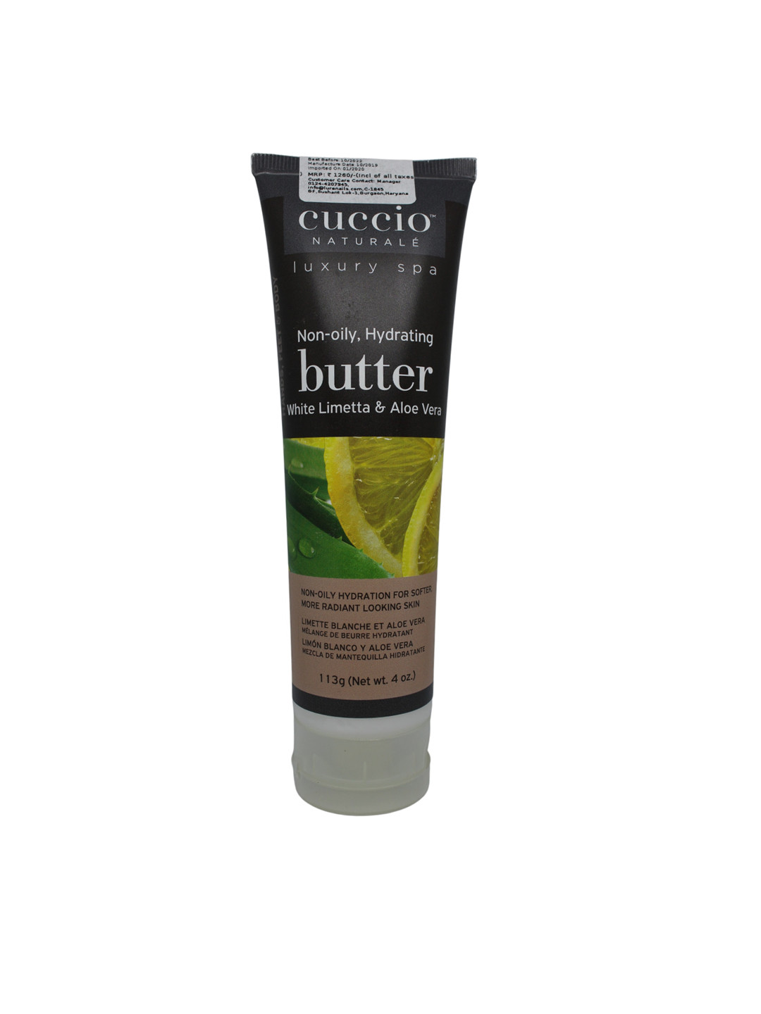 

Cuccio White Butter Blend White Limetta & Aloe Vera Body Lotion -113 gm