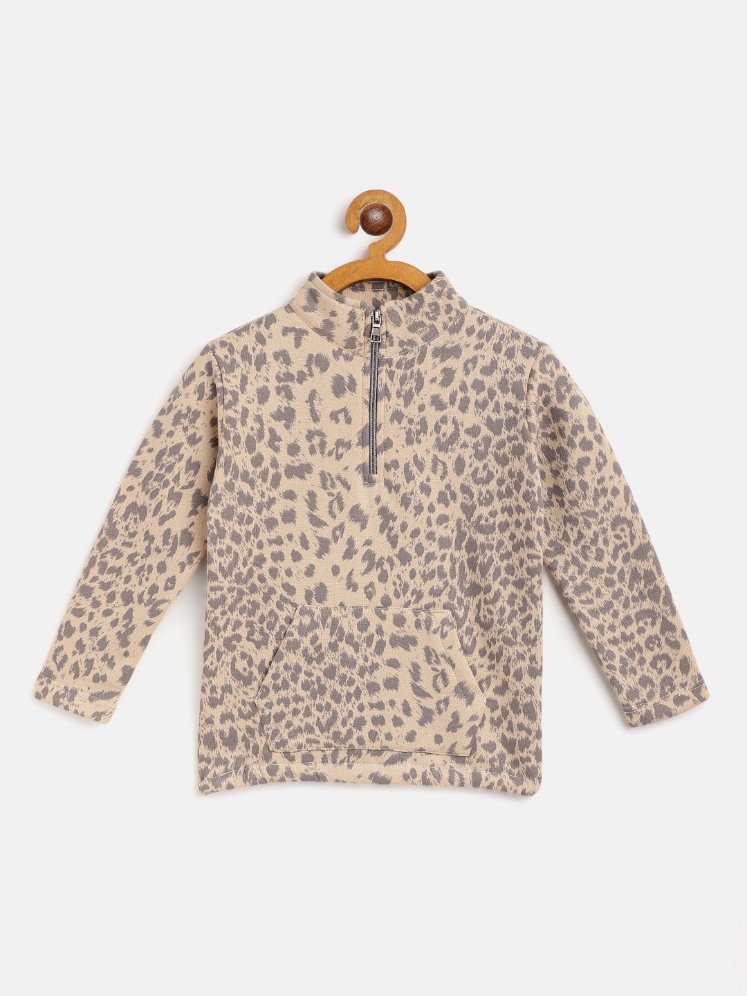 

Rute Boys Beige Printed Cotton Fleece Sweatshirt