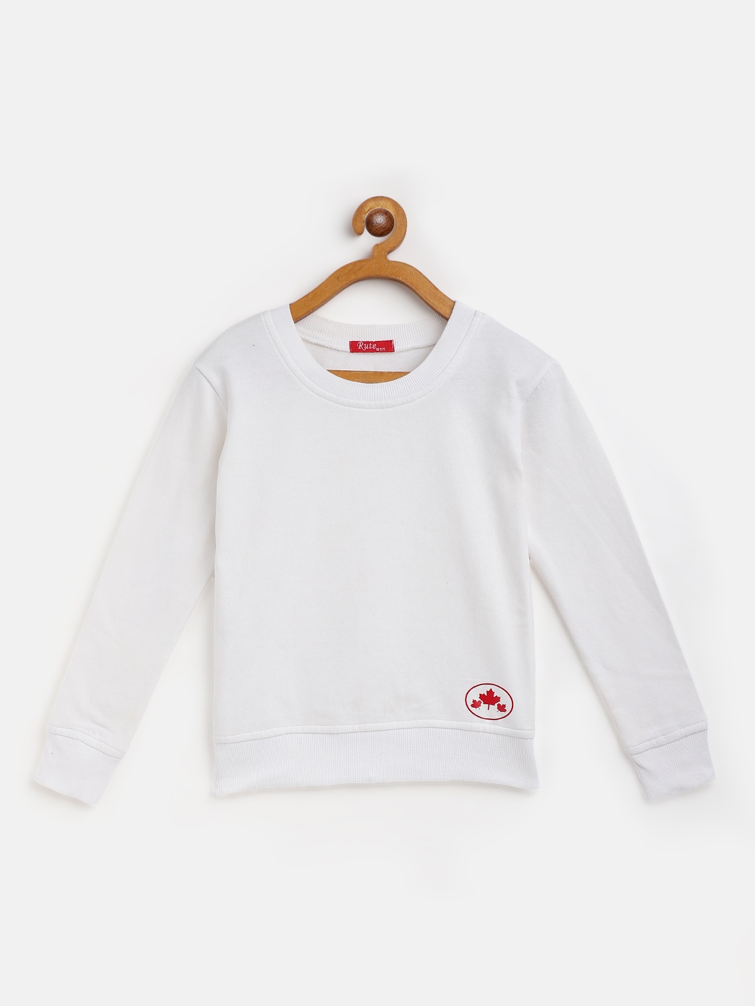 

Rute Boys White Cotton Fleece Pullover