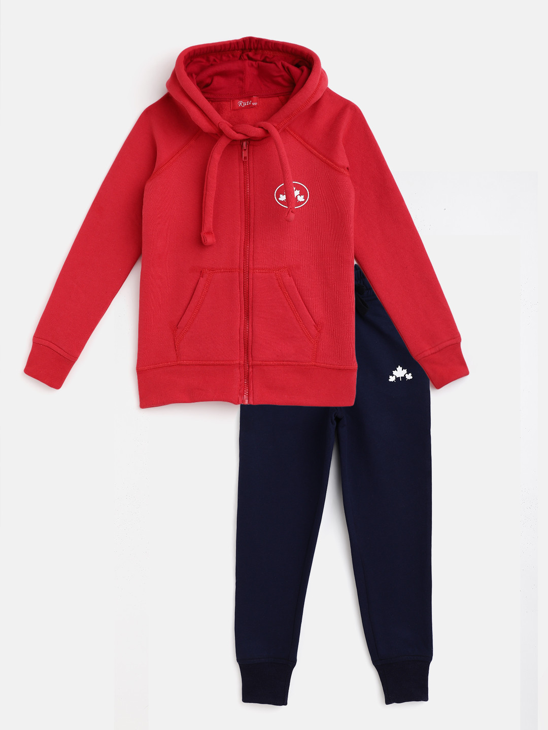 

Rute Boys Navy Blue & Red Pure Cotton T-shirt with Pyjamas