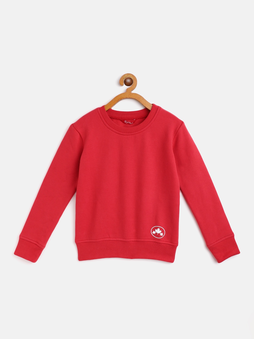 

Rute Boys Red Cotton Fleece Pullover