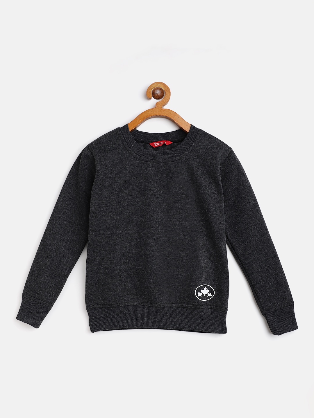 

Rute Boys Charcoal Cotton Fleece Pullover