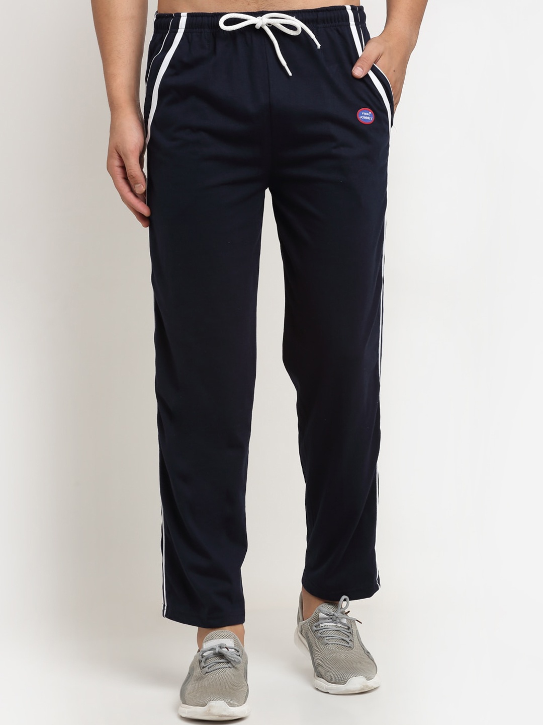 

MACK JONNEY Men Navy Blue Solid Track Pants