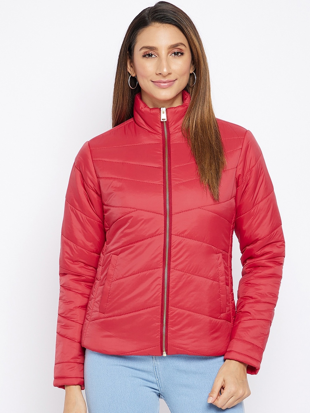 

Spirit Women Red Windcheater & Water Resistant Padded Jacket