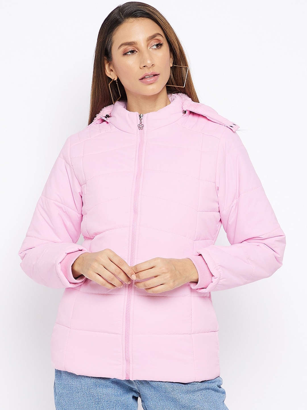 

Spirit Women Pink Puffer Jacket