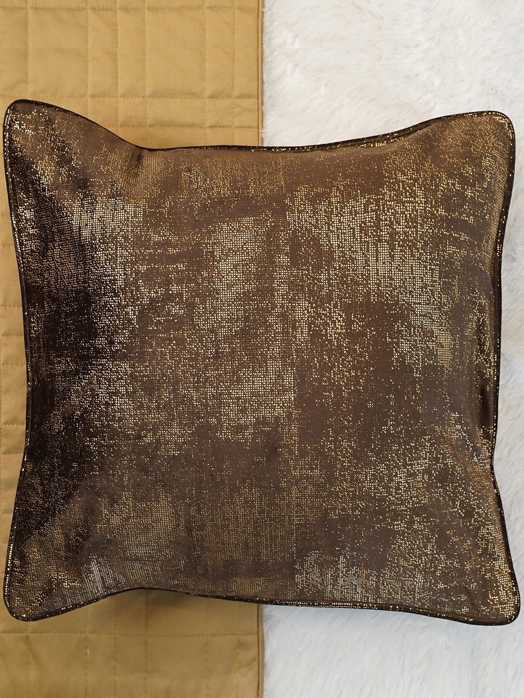 

Folkstorys Brown Velvet Square Cushion Covers