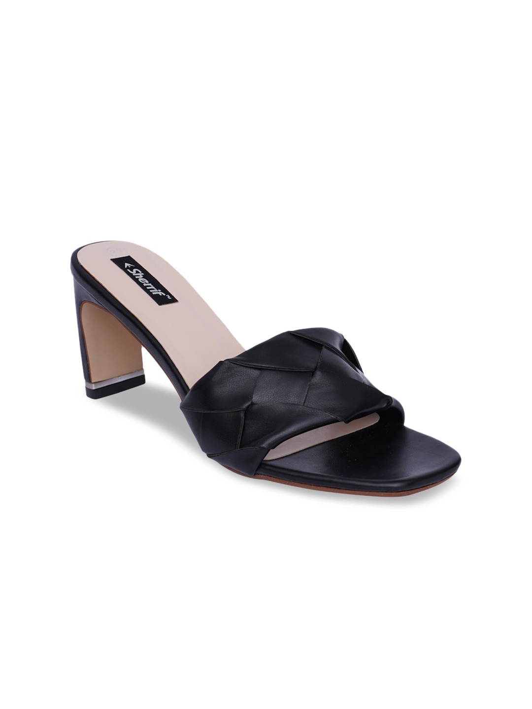 

Sherrif Shoes Black Party Block Sandals