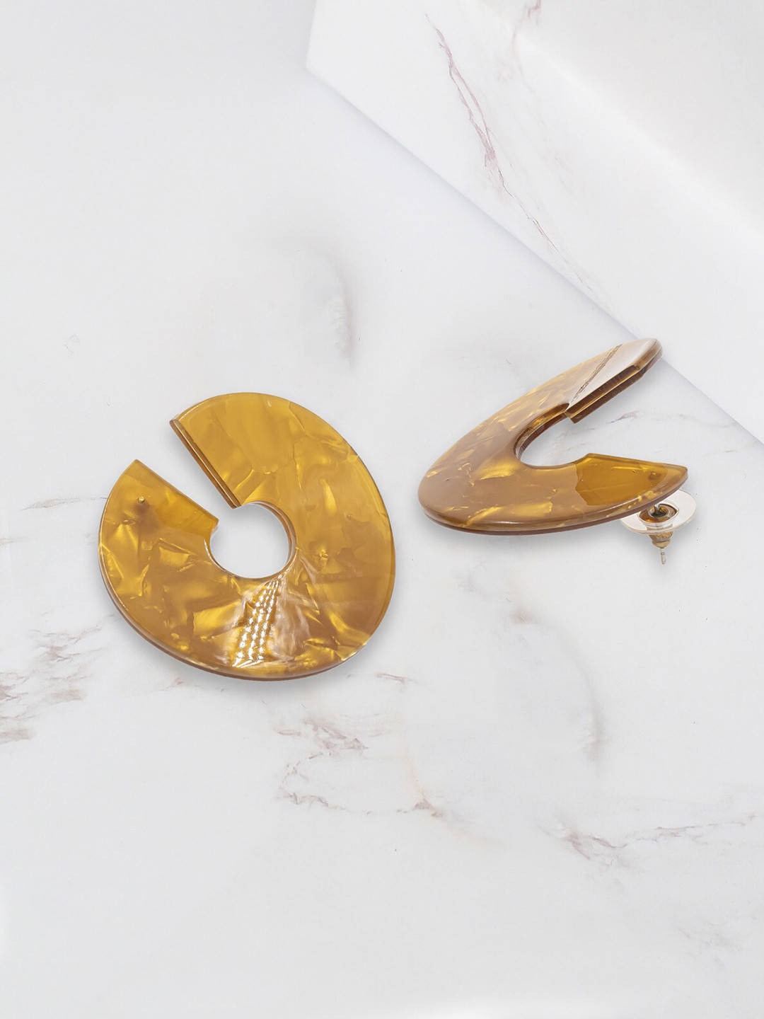 

Bellofox Brown Contemporary Studs Earrings