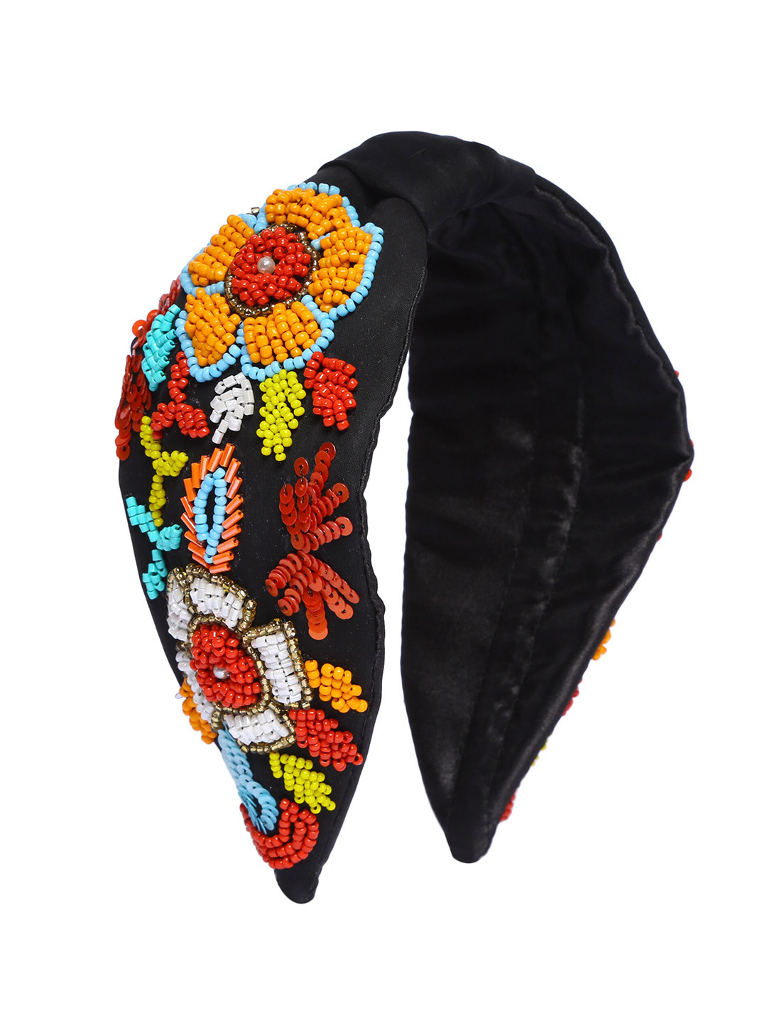 

Bella Moda Women Black & Orange Embellished Hairband