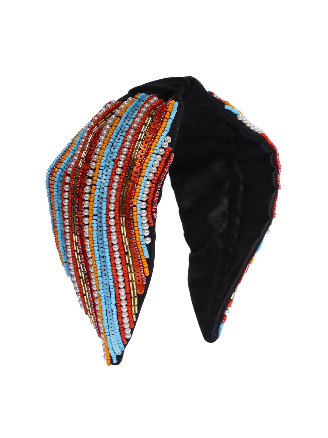 

Bella Moda Women Black & Red Embellished Hairband