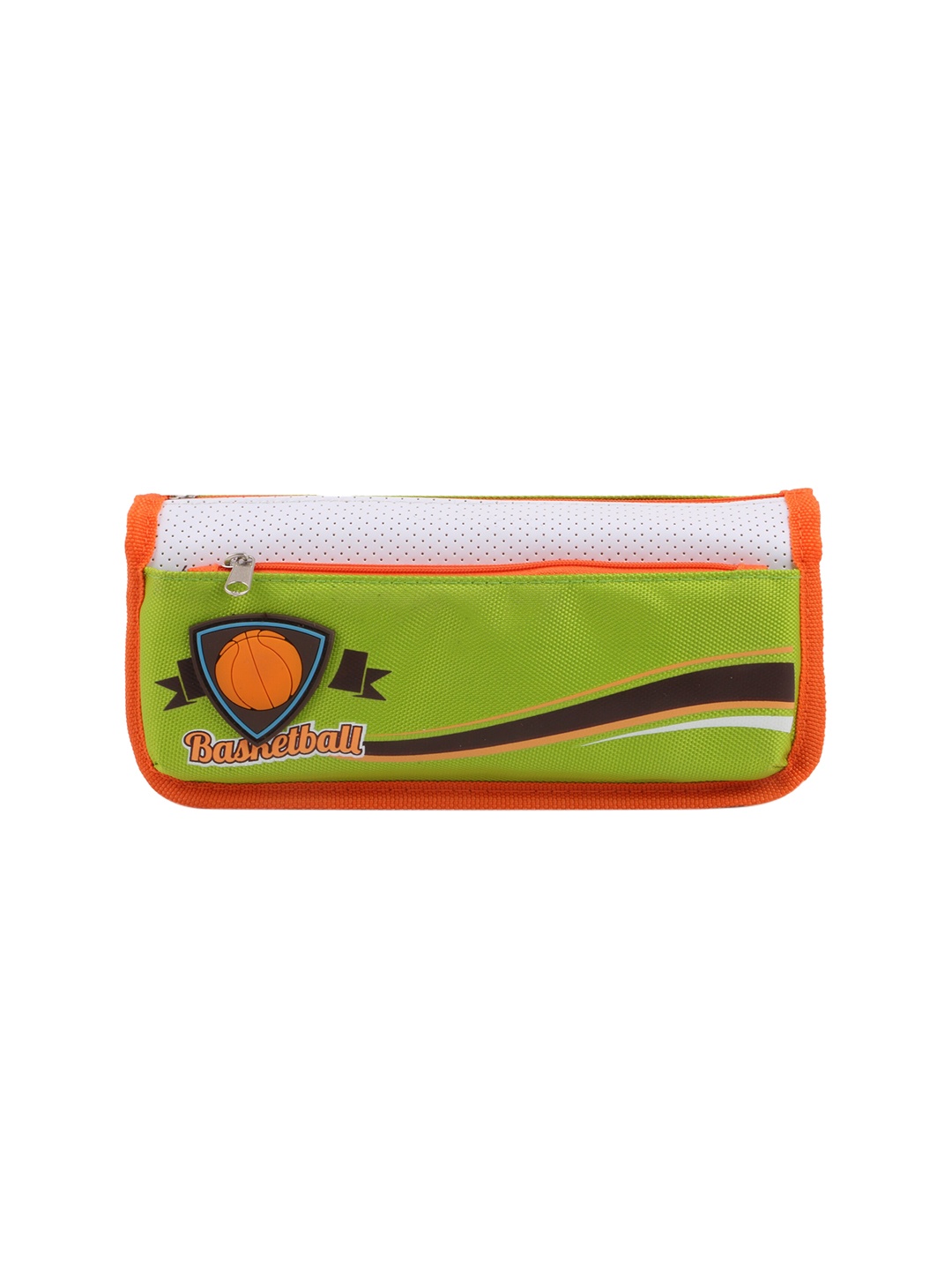 

Instabuyz Kids Green & Orange Printed Pencil Pouch