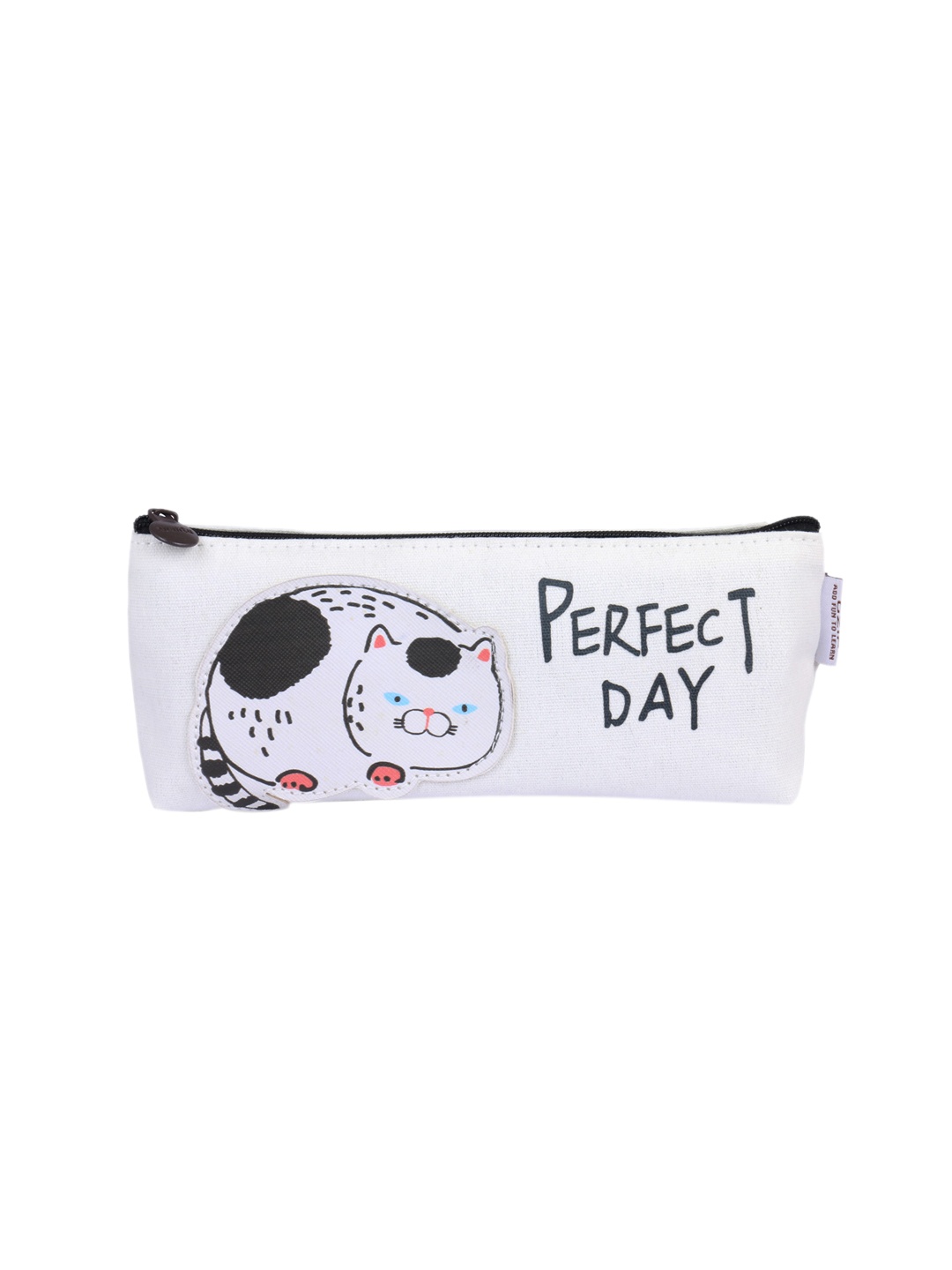 

Instabuyz Kids White & Black Printed Pencil Pouch