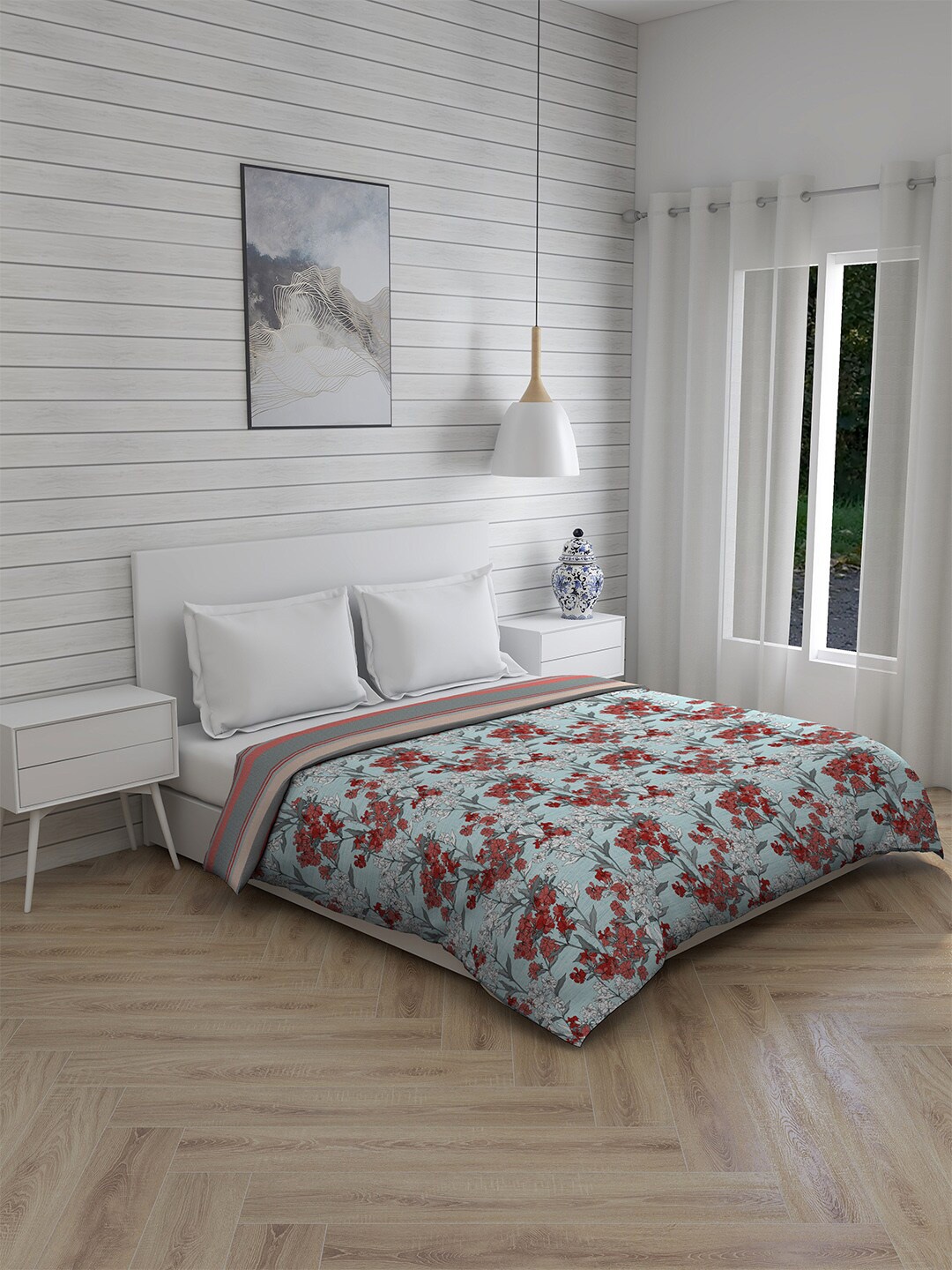 

Layers Coral Floral Heavy Winter 120 GSM Double Bed Comforter