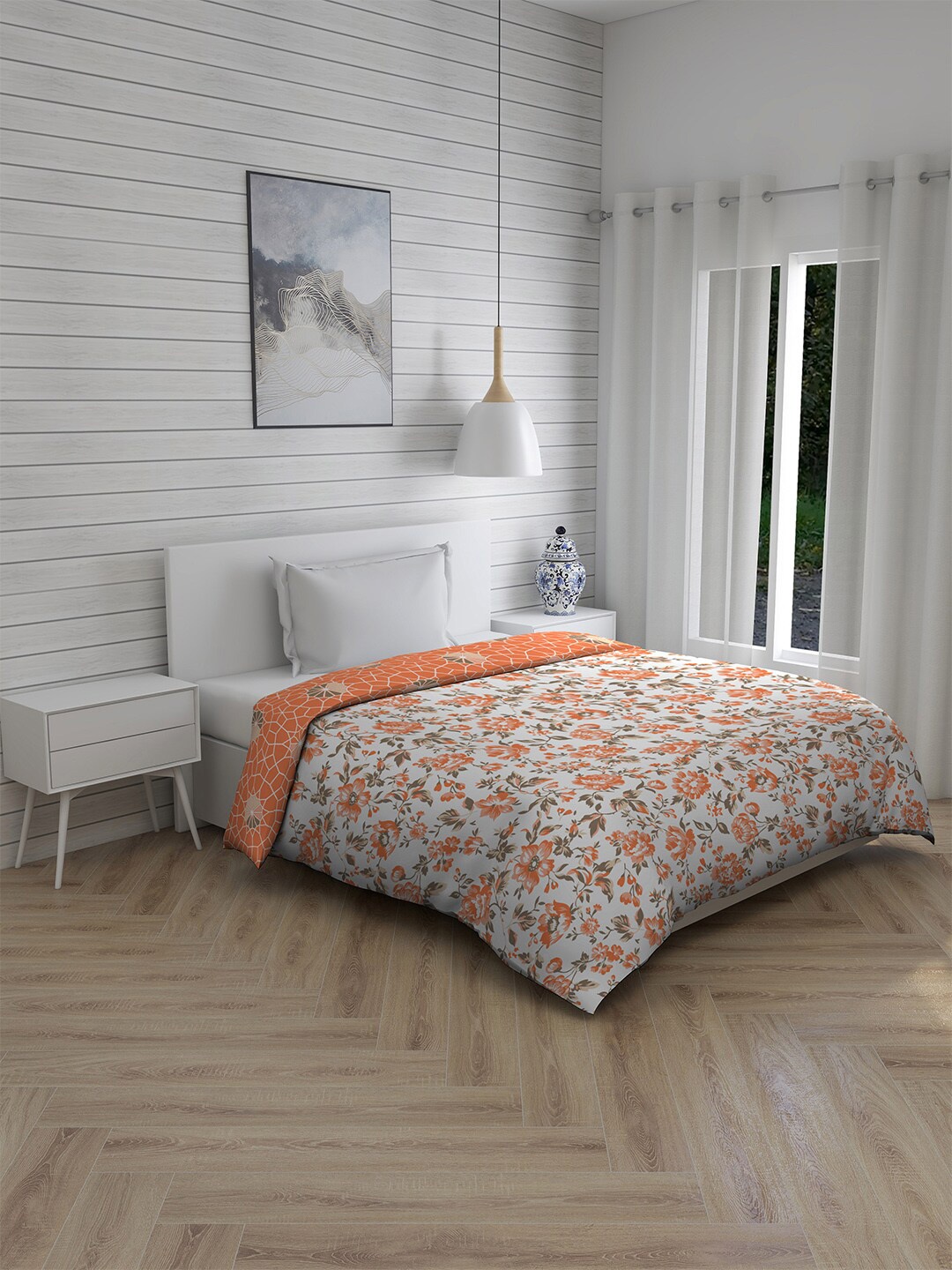 

Layers Yellow & White Floral AC Room 120 GSM Single Bed Comforter