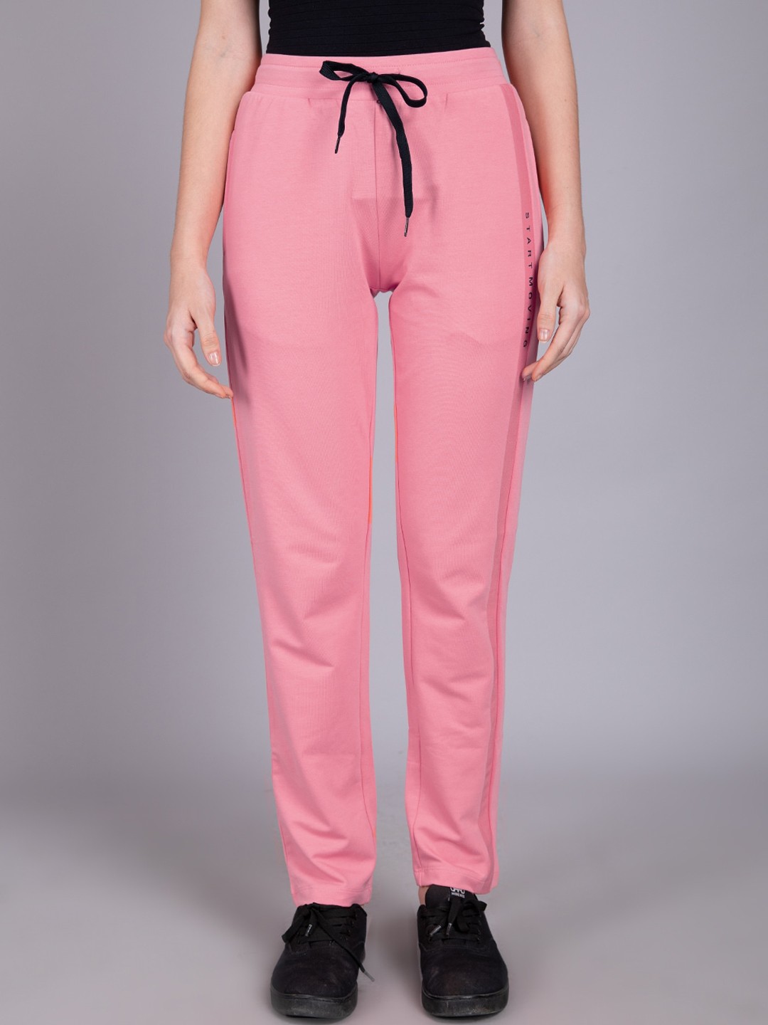 

Madame Women Peach Solid Track Pants