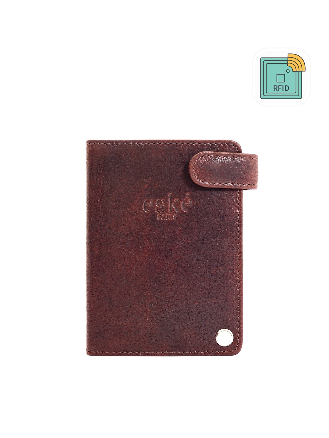 

Eske Unisex Tan Leather RFID Walter Card Holder