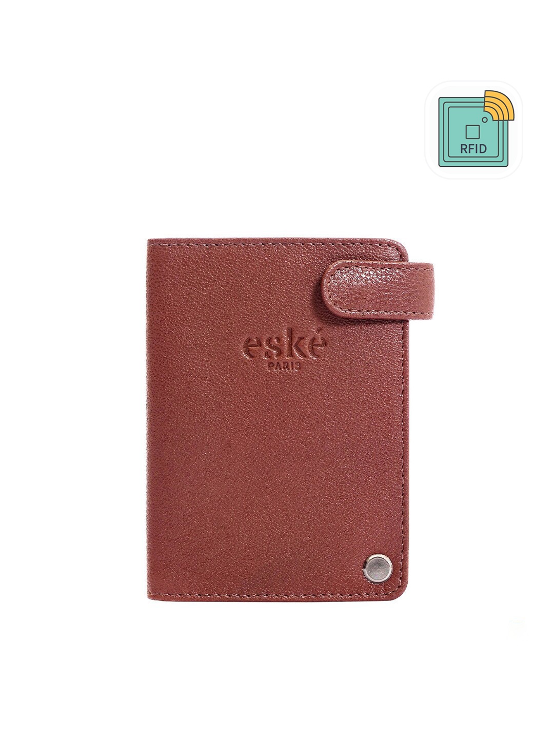 

Eske Unisex Brown Leather Card Holder