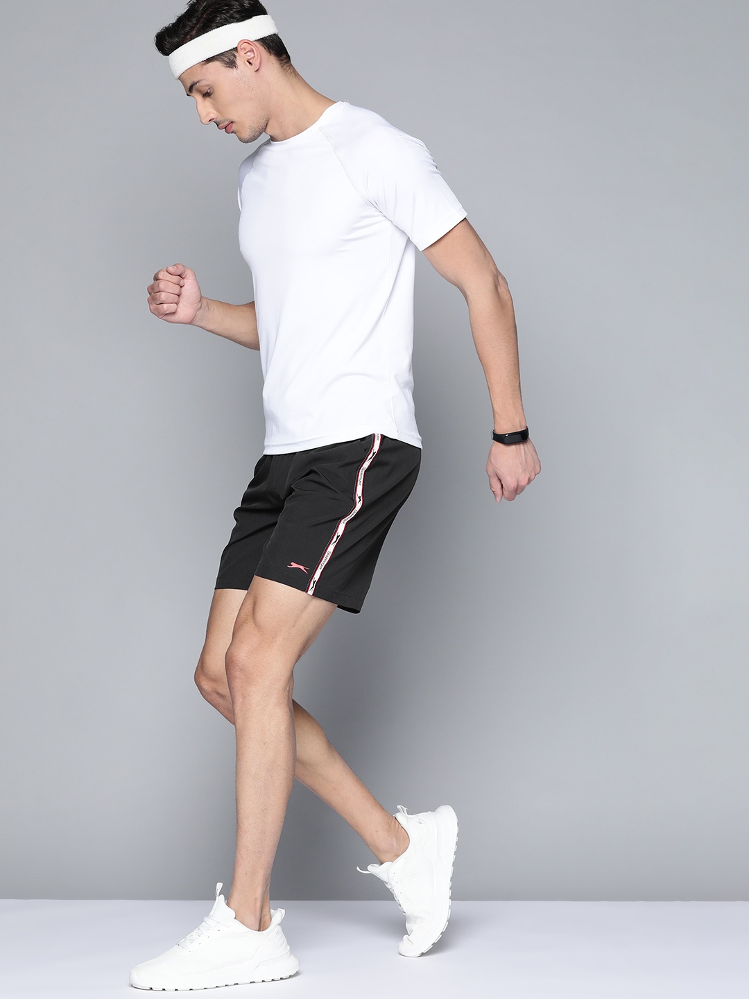 

Slazenger Men Charcoal Grey Sports Shorts