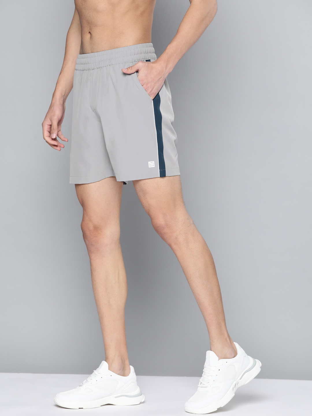 

Slazenger Men Grey Solid Rapid-Dry Sports Shorts