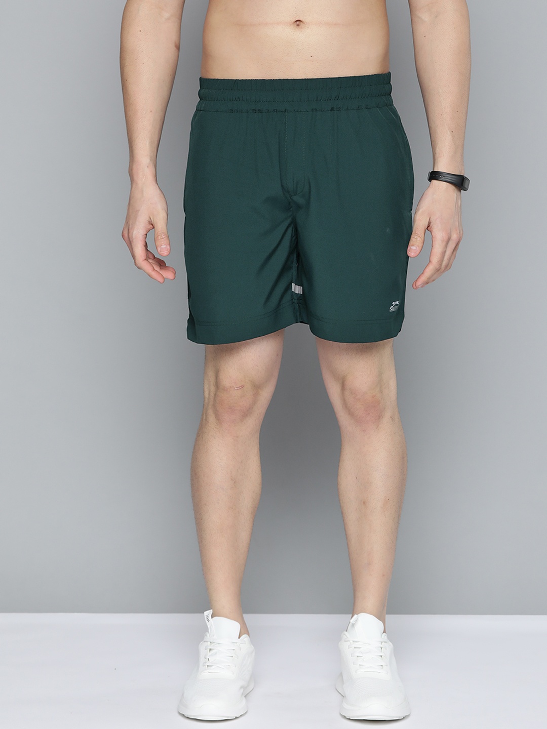 

Slazenger Men Green Solid Rapid-Dry Sports Shorts