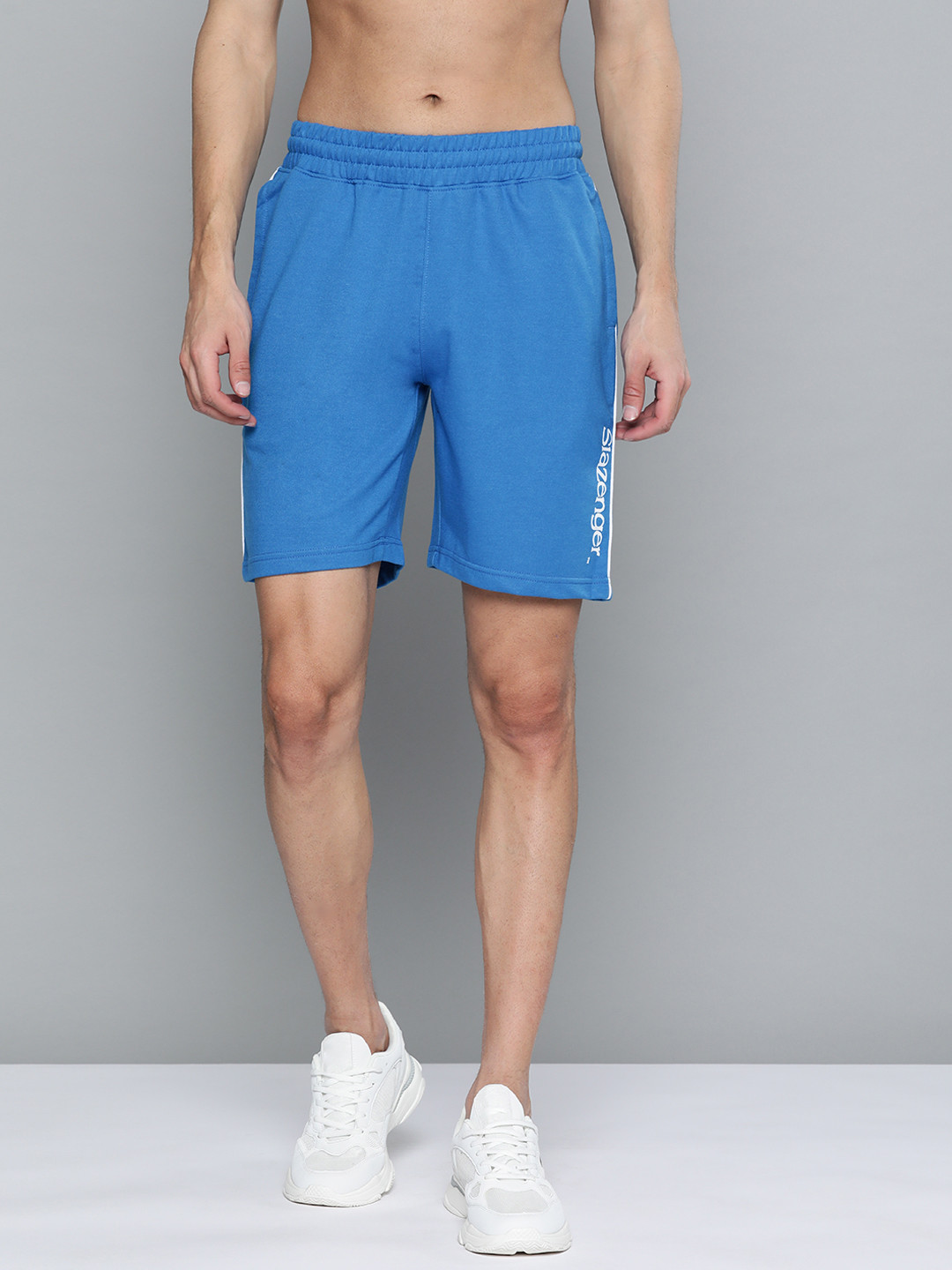 

Slazenger Men Blue Typography Print Detail Sports Shorts
