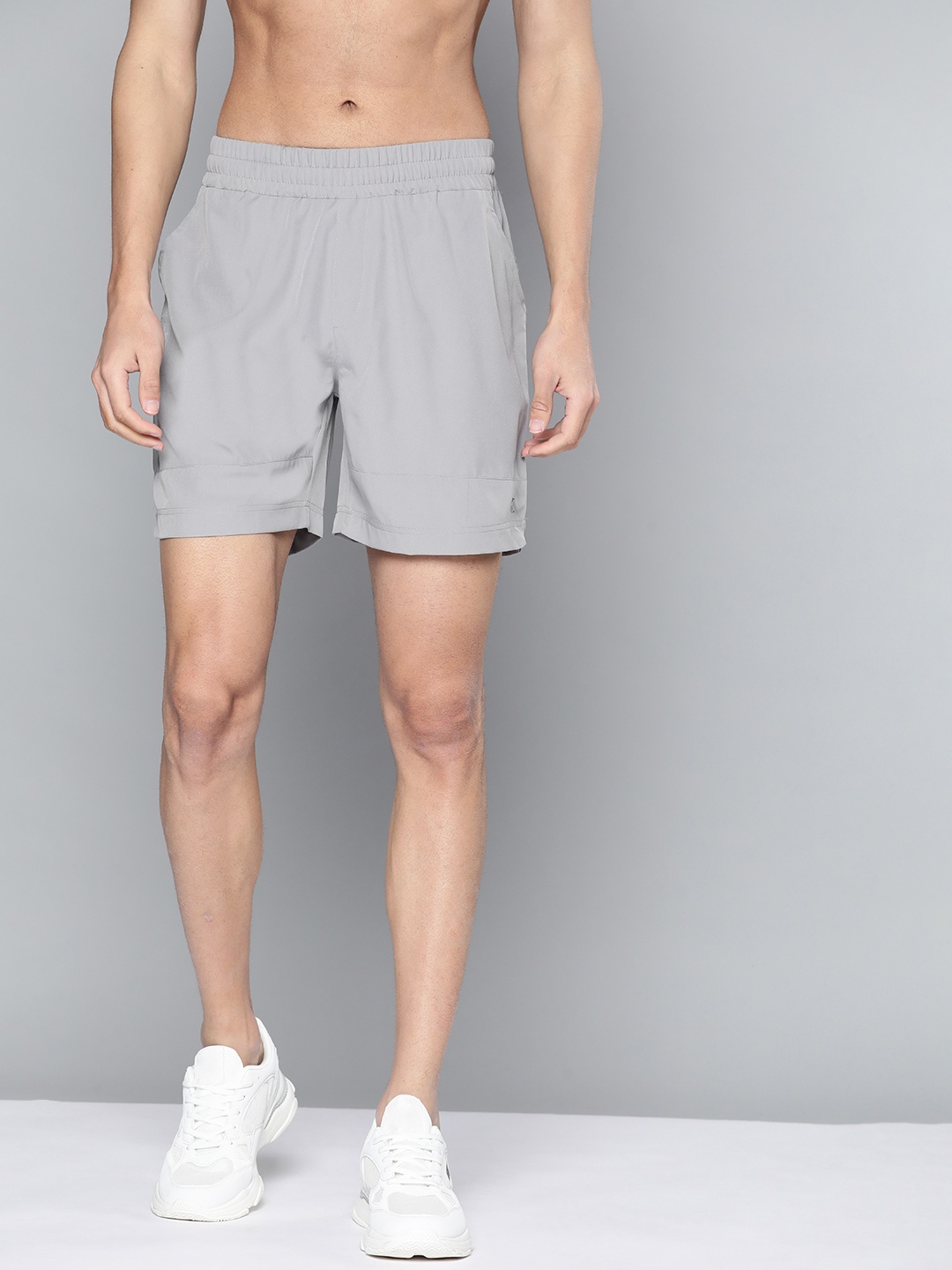

Slazenger Men Grey Solid Rapid-Dry Sports Shorts