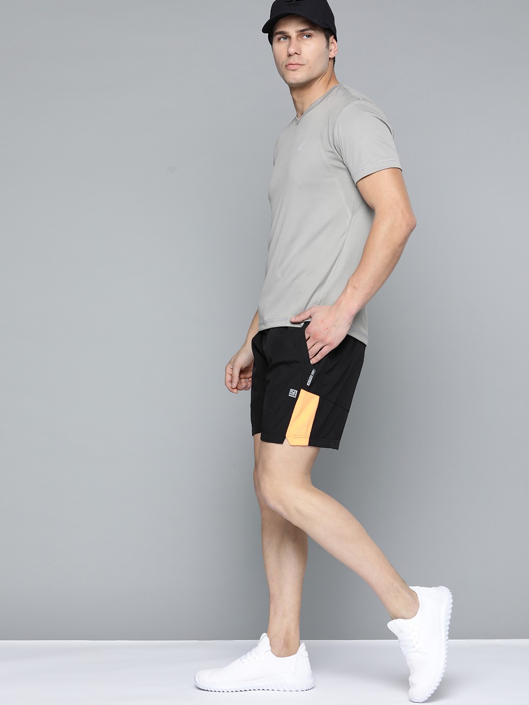 

Slazenger Men Black Running Rapid-Dry Sports Shorts