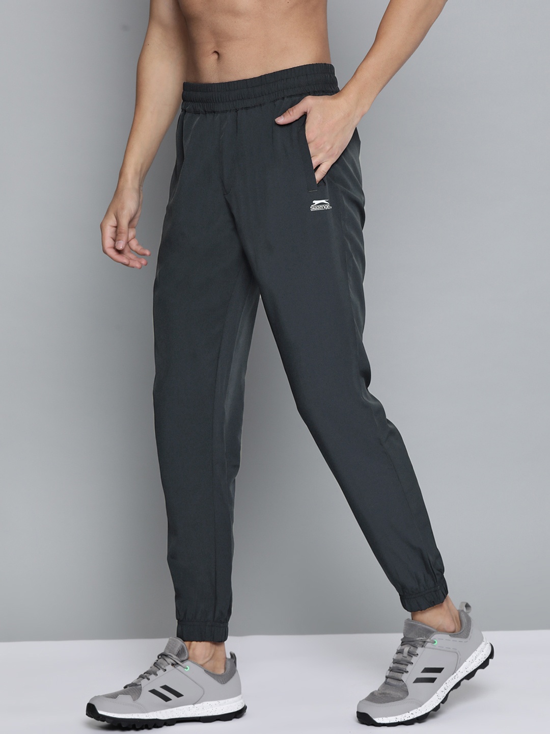 

Slazenger Men Charcoal Grey Solid Ultra-Dry Joggers