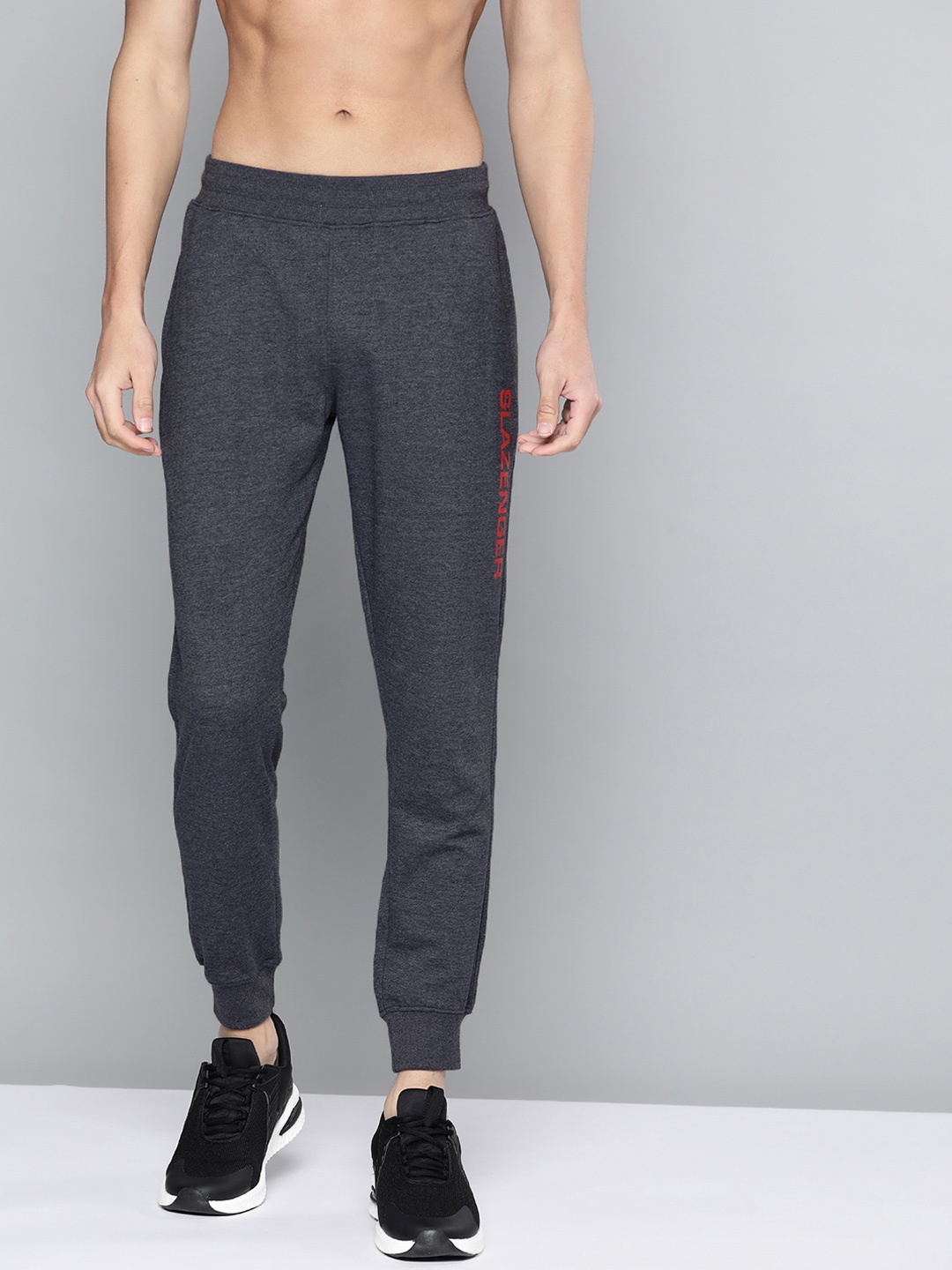 

Slazenger Men Navy Blue Melange Effect Joggers