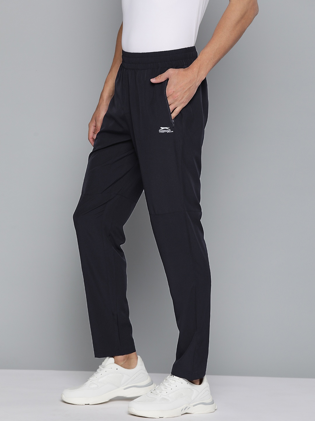 

Slazenger Men Navy Blue Solid Ultra-Dry Track Pants