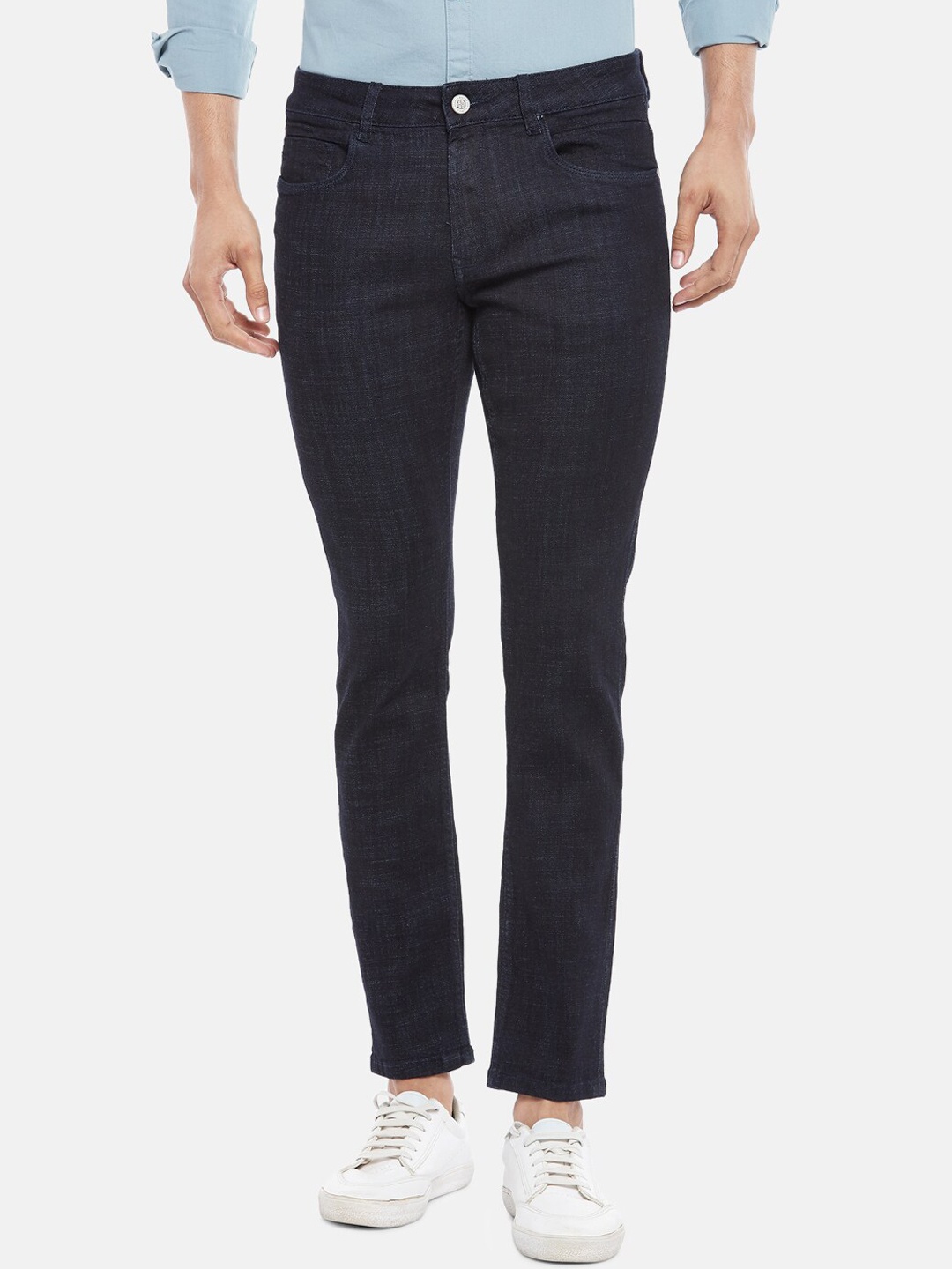

BYFORD by Pantaloons Men Navy Blue Slim Fit Low-Rise Jeans