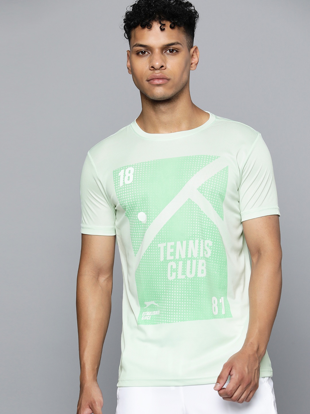 

Slazenger Printed Ultra-Dry Tennis T-shirt, Green