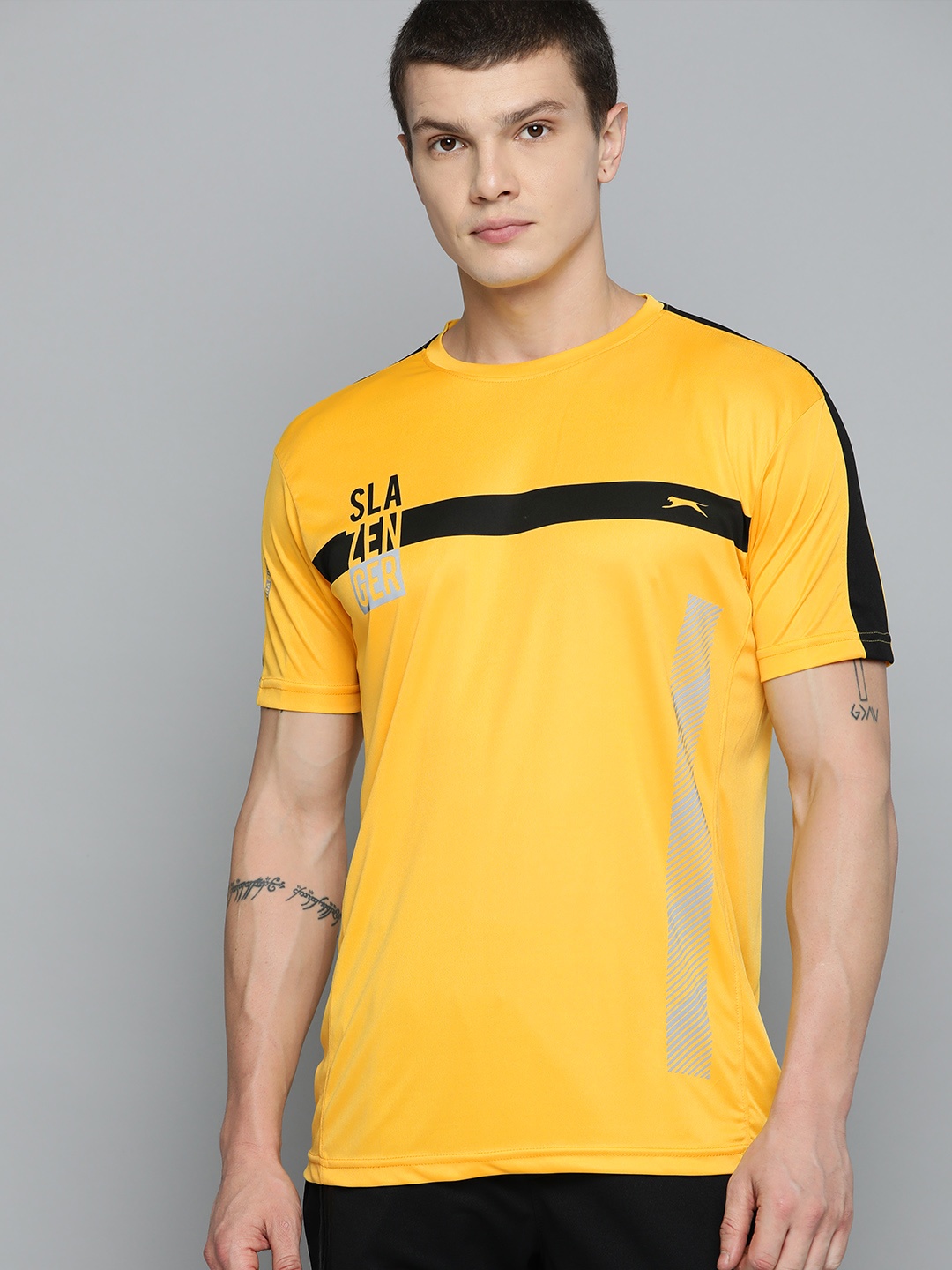 

Slazenger Brand Logo Printed Ultra Dry T-shirt, Yellow