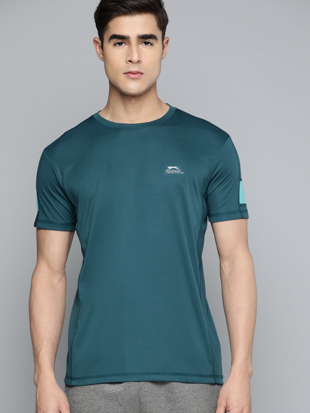 

Slazenger Round Neck Regular Fit Running T-shirt, Teal