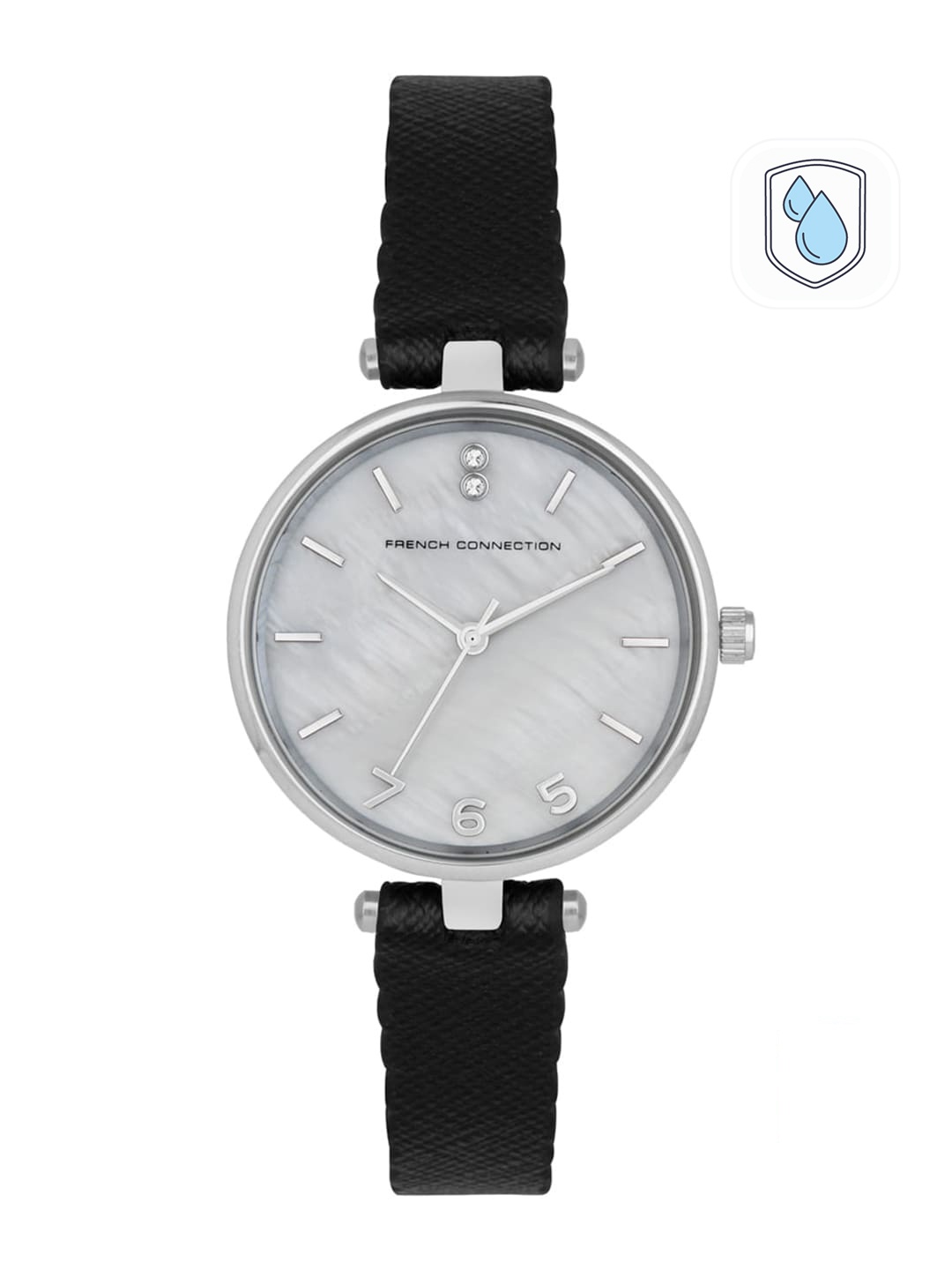 

French Connection Women White Dial & Black Leather Straps Analogue Watch FC27S