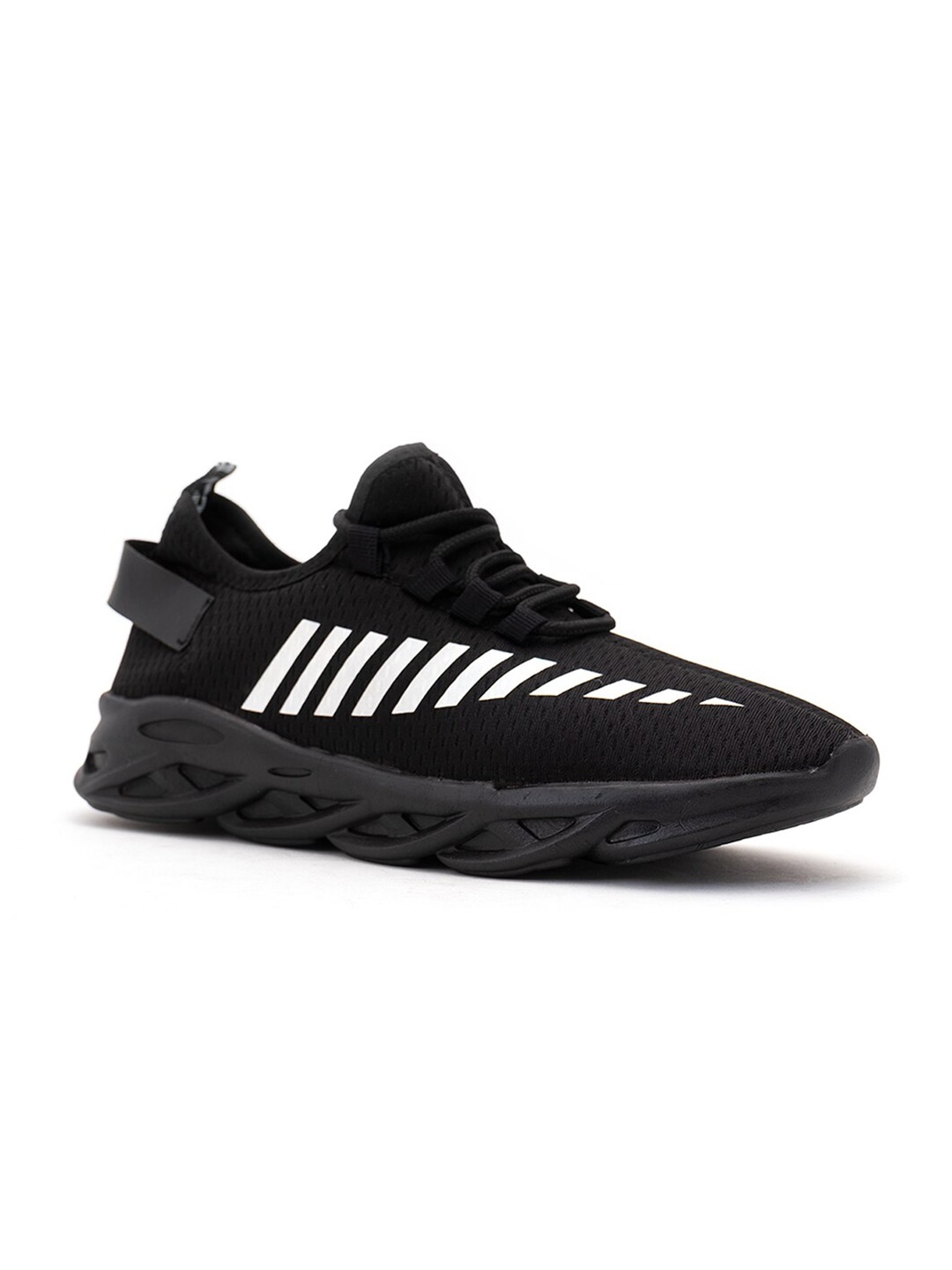 

Khadims Men Black Textile Walking Non-Marking Shoes