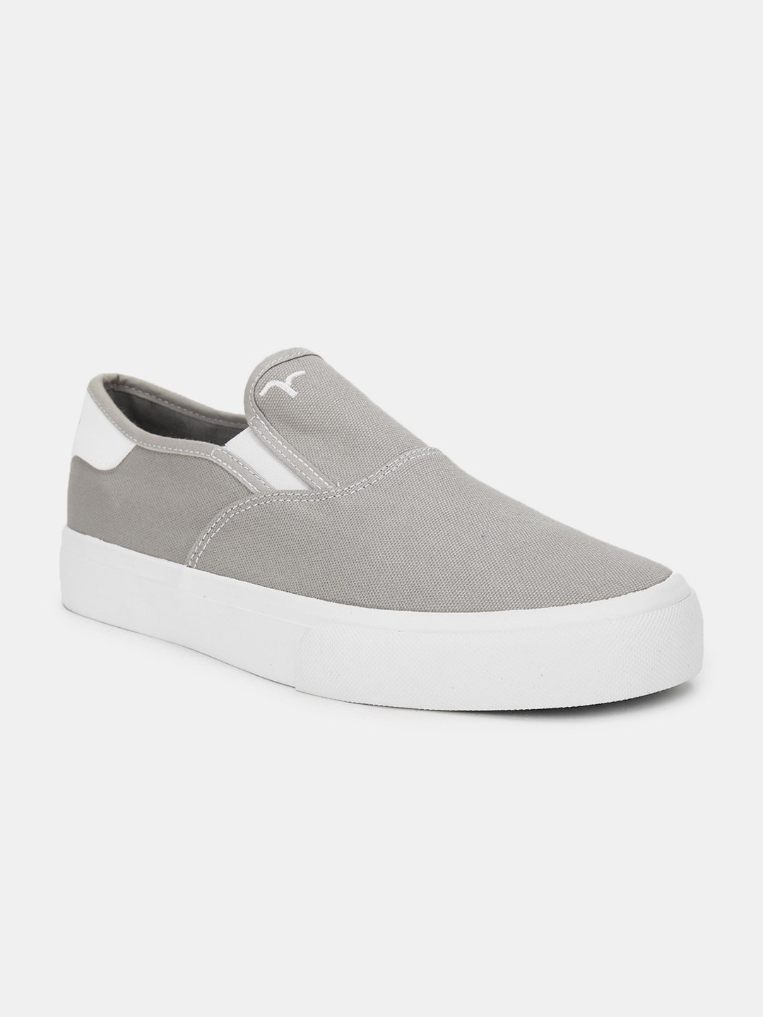 

Flying Machine Men Grey Slip-On Sneakers