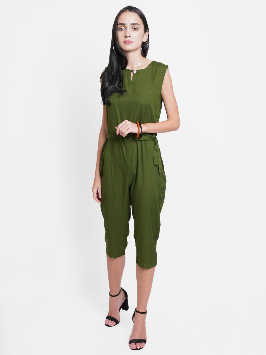 

WESTCLO Green Capri Jumpsuit