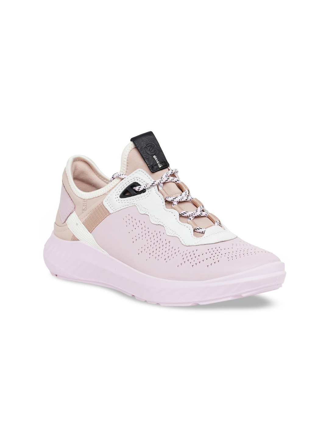 

ECCO Women Pink Perforated ST.1 Lite Athleisure Leather Sneakers