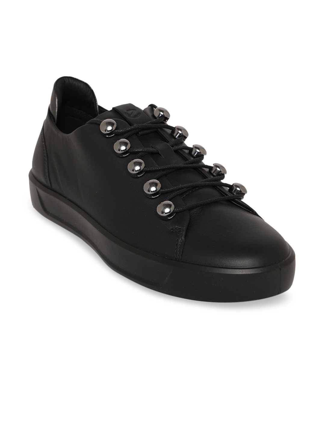 

ECCO Women Black Soft 8 Leather Sneaker