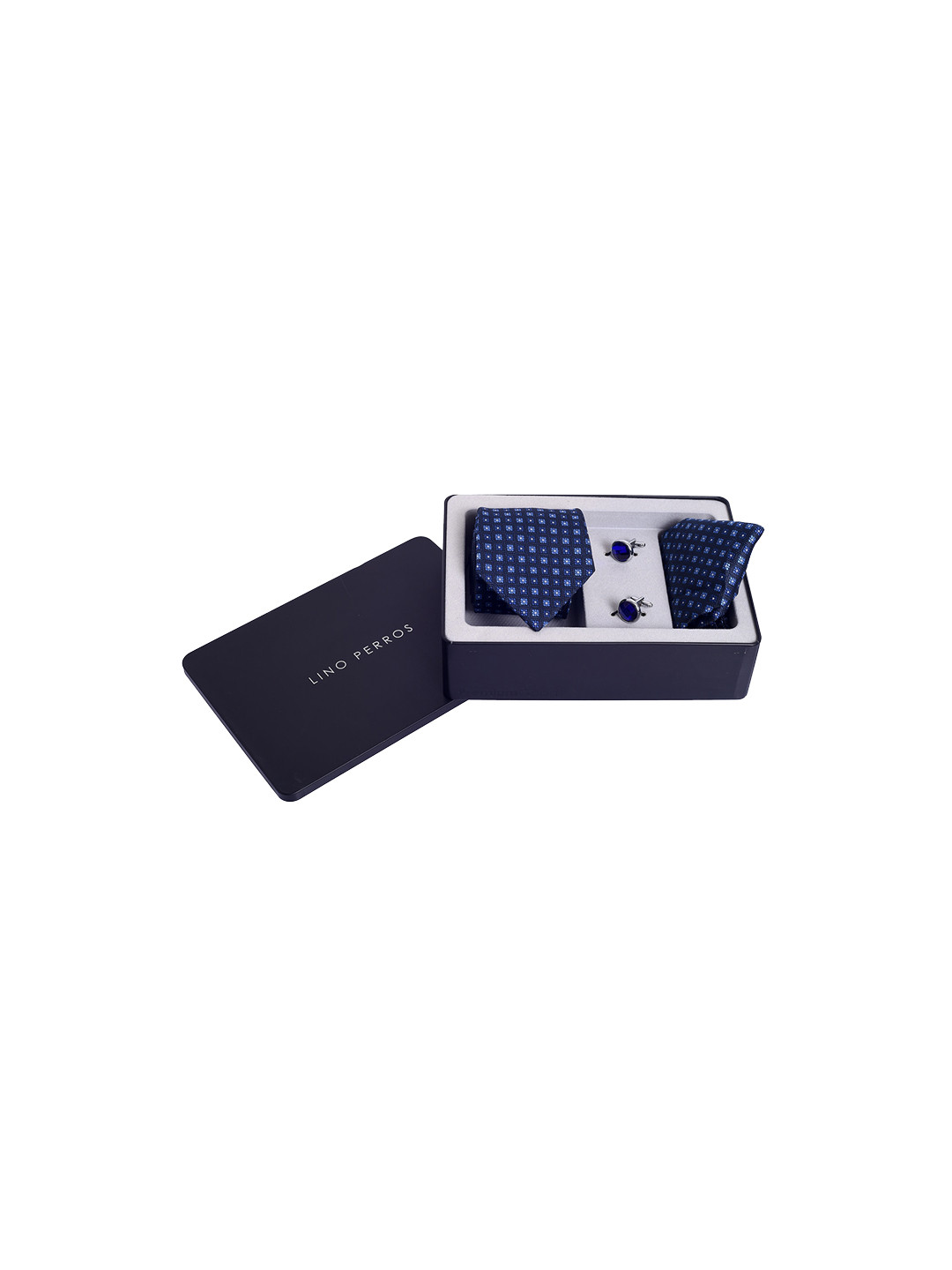 

Lino Perros Men Blue & Silver-Toned Accessory Gift Set