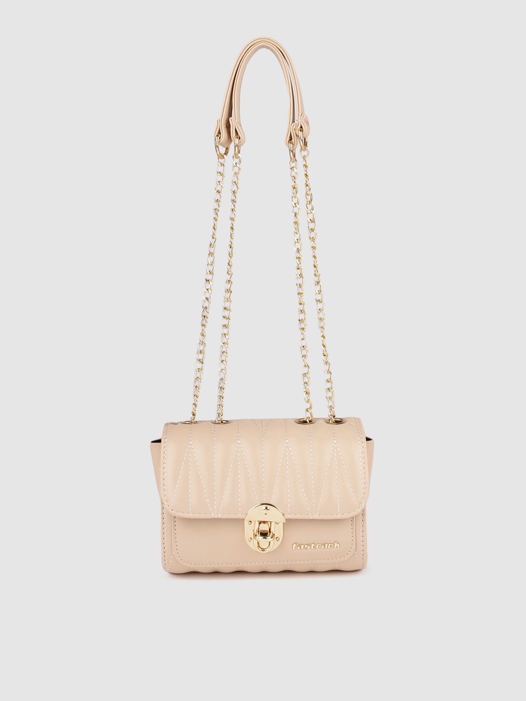 

Fastrack Nude-Coloured Solid Shoulder Bag