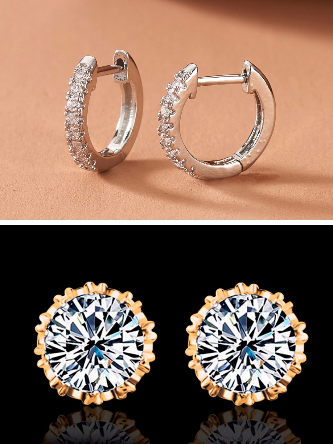 

OOMPH Silver-Toned Circular Hoop Earrings