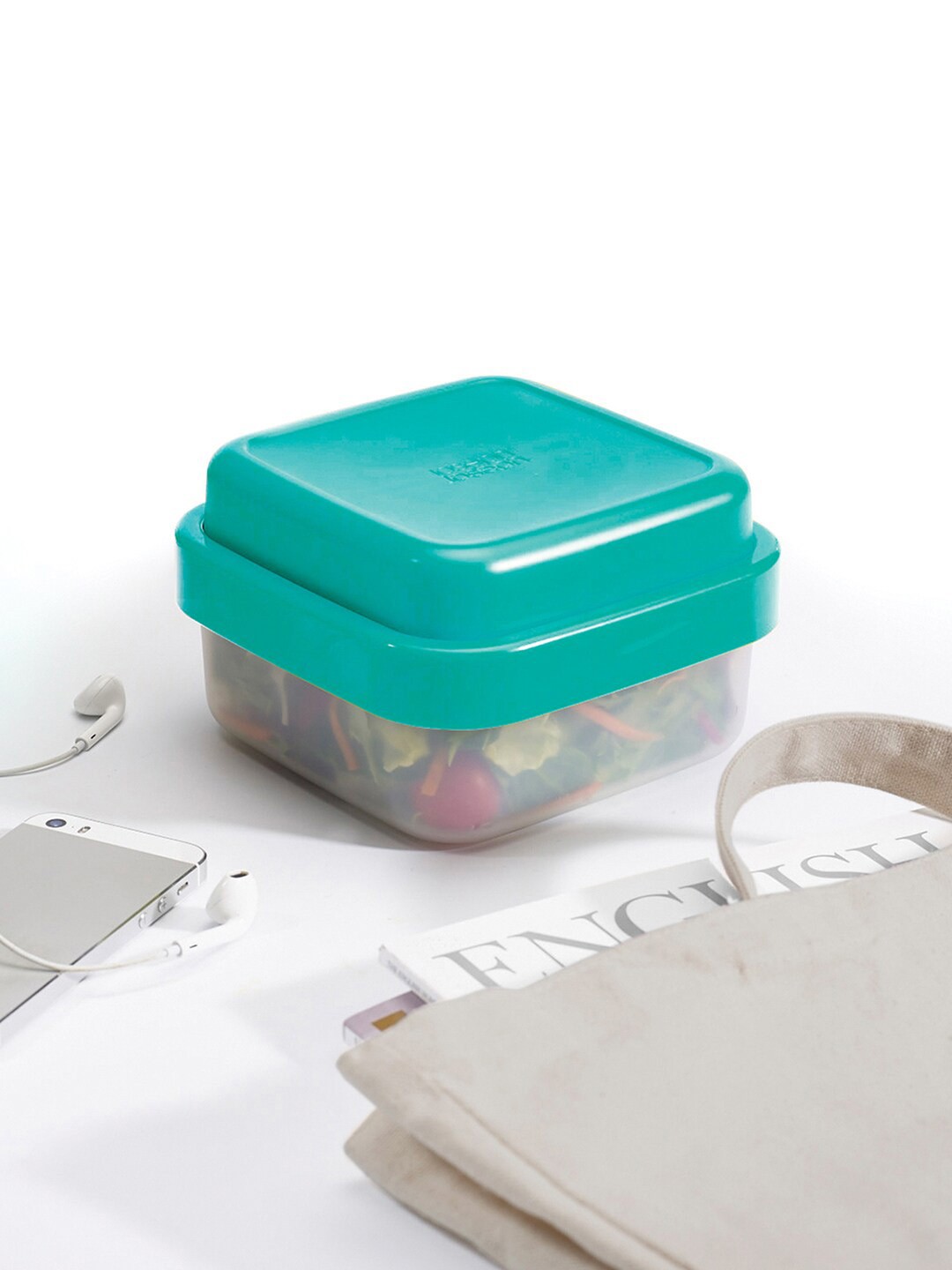 

Joseph Joseph Teal Green Go Eat Compact 3-In-1 Salad Box