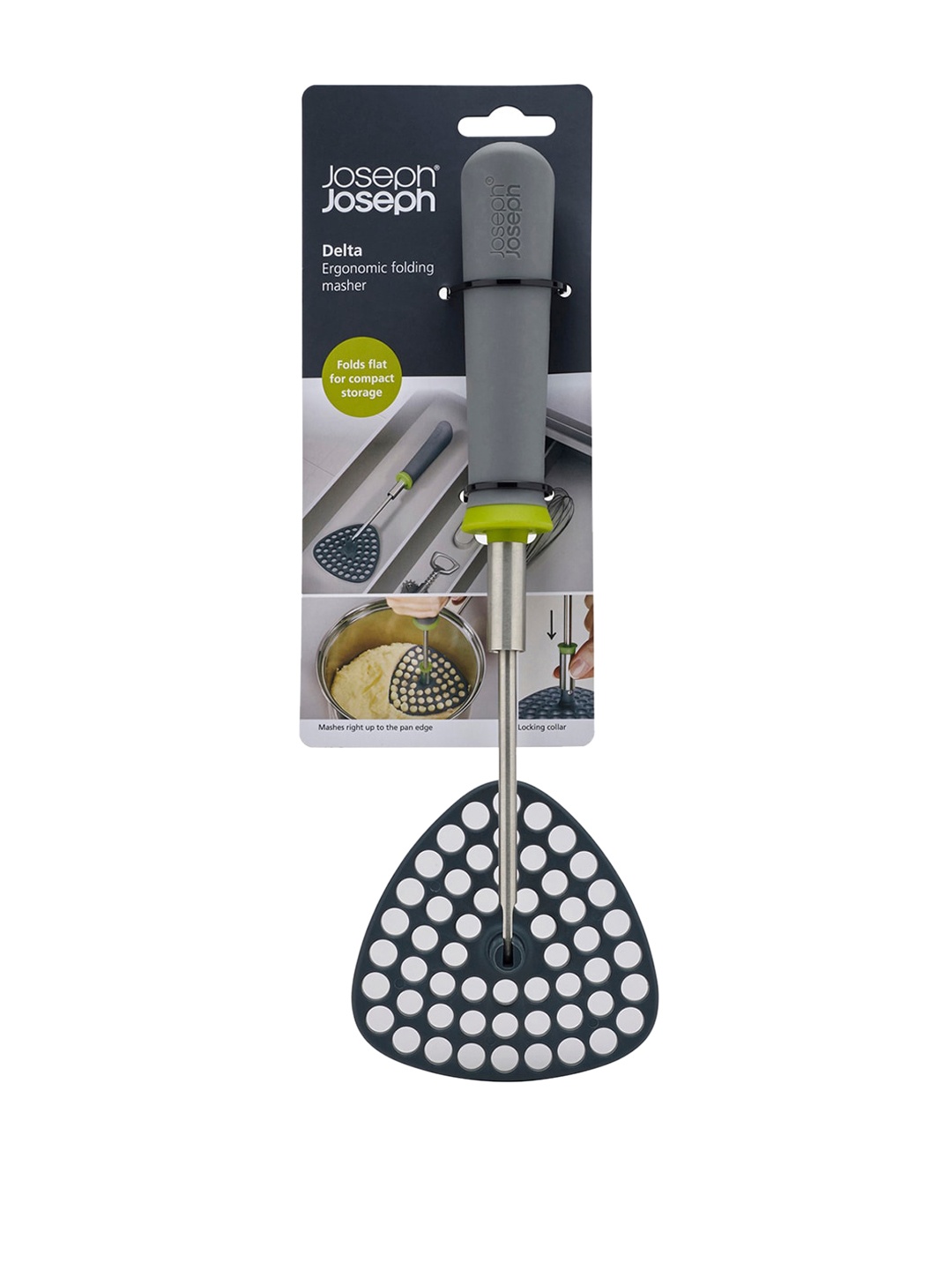 

Joseph Joseph Grey & Green Solid Delta Folding Masher