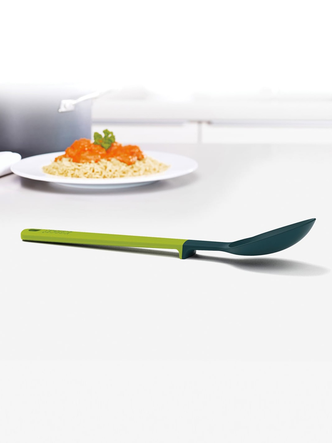 

Joseph Joseph Grey & Green Silicone Solid Spoon