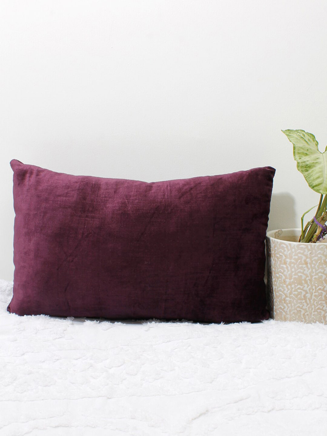 

AVI Living Purple Velvet Rectangle Cushion Covers
